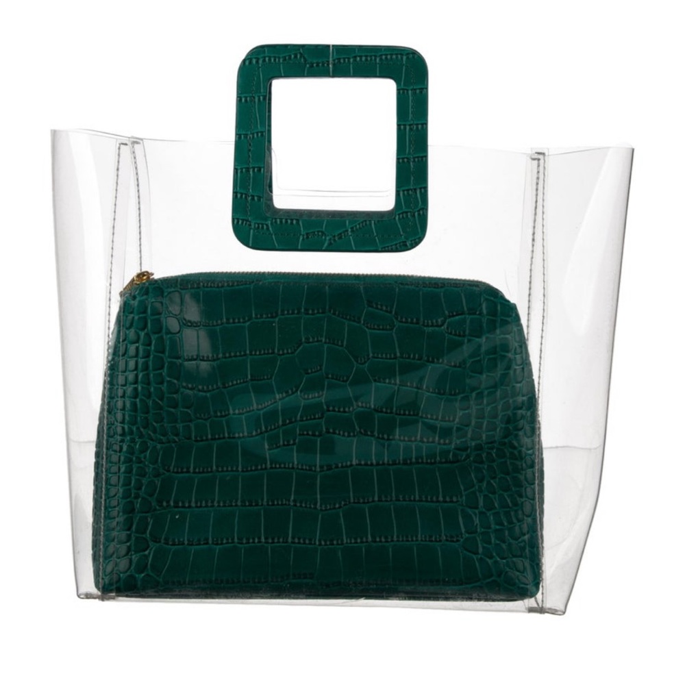 STAUD Shirley Leather and PVC Purse